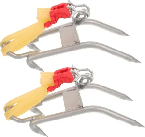 1 Pairs Metal Climbing Spurs Tool Skid Climbing Spikes with Protective Pads and Outdoor Activities Durable Design for Stability and Comfort