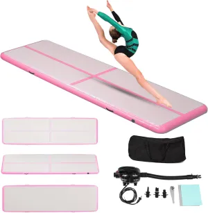 10 Ft Inflatable Air Gymnastics Mat 4 Inch Thick with Electric Pump for Home Use/Training/Cheerleading/Yoga Tumbling Mat for Gymnastics Mats for Tumbling