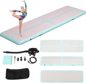 10 Ft Inflatable Air Gymnastics Mat 4 Inches Thick Tumbling mat with Electric Pump,Air Tumble Track Mat for Home Use/Training/Cheerleading/Park/Water/Yoga