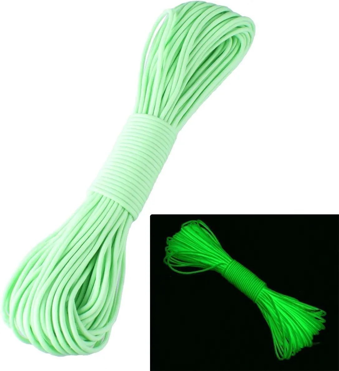100FT 9 Strand 550 Luminous Glow in The Dark Paracord Parachute Cord