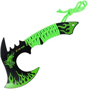 11" Green Dragon Axe Outdoor Hunting Camping Survival Steel Axe