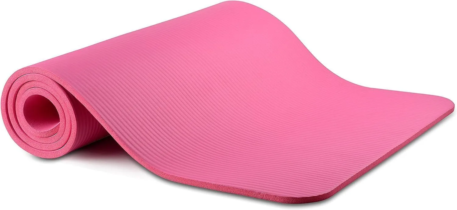 1/2-Inch Extra Thick High Density Anti-Tear Exercise Yoga Mat with Carrying Strap, Multiple Colors