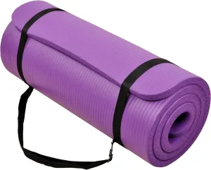 1/2-Inch Extra Thick High Density Anti-Tear Exercise Yoga Mat with Carrying Strap