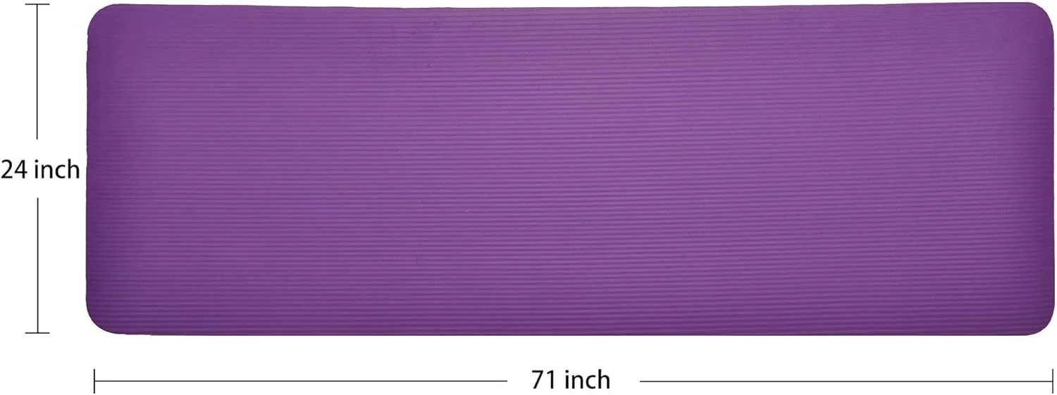 1/2-Inch Extra Thick High Density Anti-Tear Exercise Yoga Mat with Carrying Strap