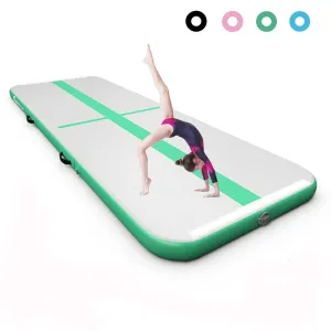 13 Feet Inflatable Gymnastics Tumbling Mat with Pump-Green