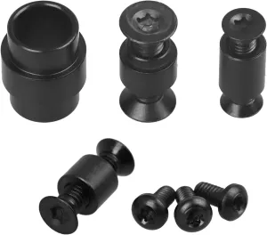 13-Piece Titanium Hardware Set for Spyderco Paramilitary PM2 C81, Includes Screws, Main Pivot, Lanyard Tube, Standoff Spacer and Blade Stop Pin, Black Color