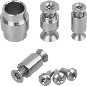 13-Piece Titanium Hardware Set for Spyderco Paramilitary PM2 C81, Includes Screws, Main Pivot, Lanyard Tube, Standoff Spacer and Blade Stop Pin, Silver Color
