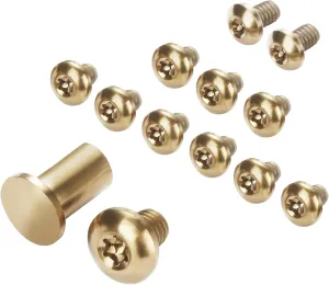 13Pcs Complete Titanium Screw and Pivot Dress Kit for Benchmade 535 Bugout, Mini Bugout 533 and Bailout 537, Includes Handle and Pocket Clip Screws, Gold