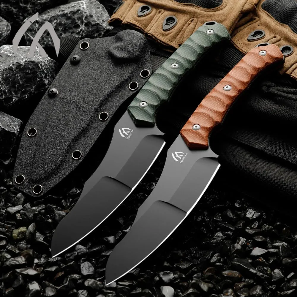 ，1PC， Wilderness survival outdoor knife, can be used for outdoor activities, hiking, and trekking, and is a multifunctional knife suitable for various environments. Men's Gift