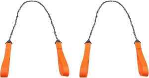 2 Pcs Portable Handheld Survival Chain Saw Emergency Chainsaw with Bag Lightweight for Campers Hikers Fishermen