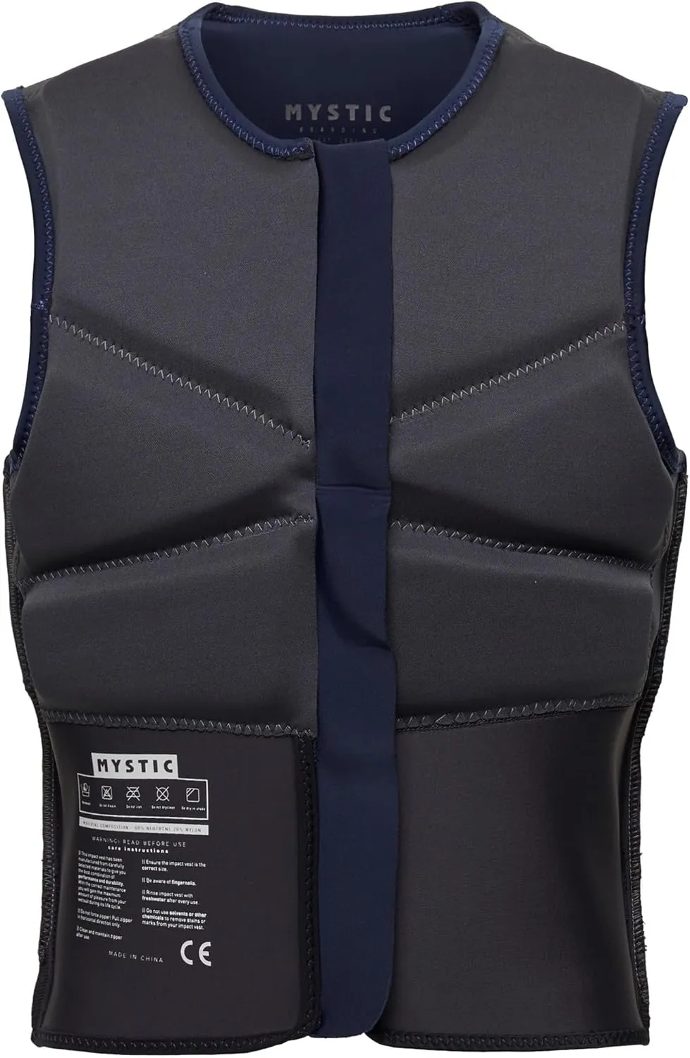 2024 Mystic Block Kiteboarding Front Zip Impact Vest