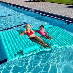 2025 Upgrade Giant Inflatable Floating Mat-Pool Float Lake Floats for Adults with Pool Hammock Pool Mats for Floating Swimming Pool Beach Lake for Summer Water Party