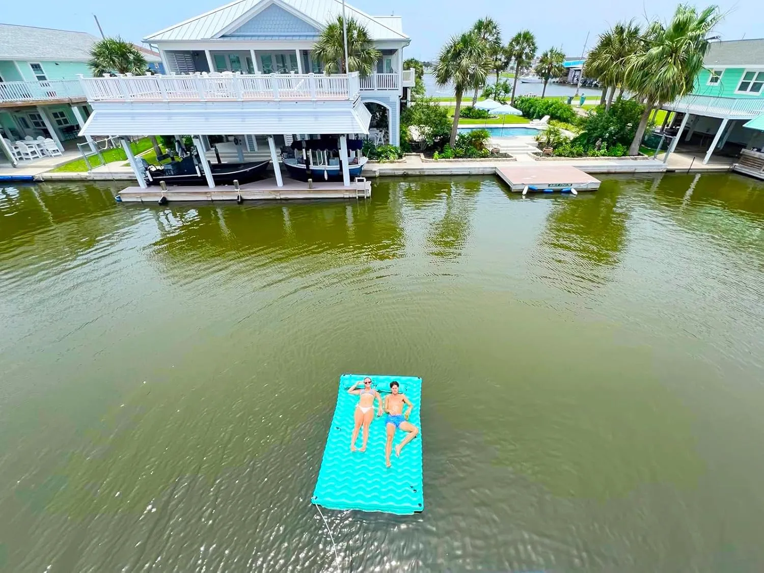 2025 Upgrade Giant Inflatable Floating Mat-Pool Float Lake Floats for Adults with Pool Hammock Pool Mats for Floating Swimming Pool Beach Lake for Summer Water Party