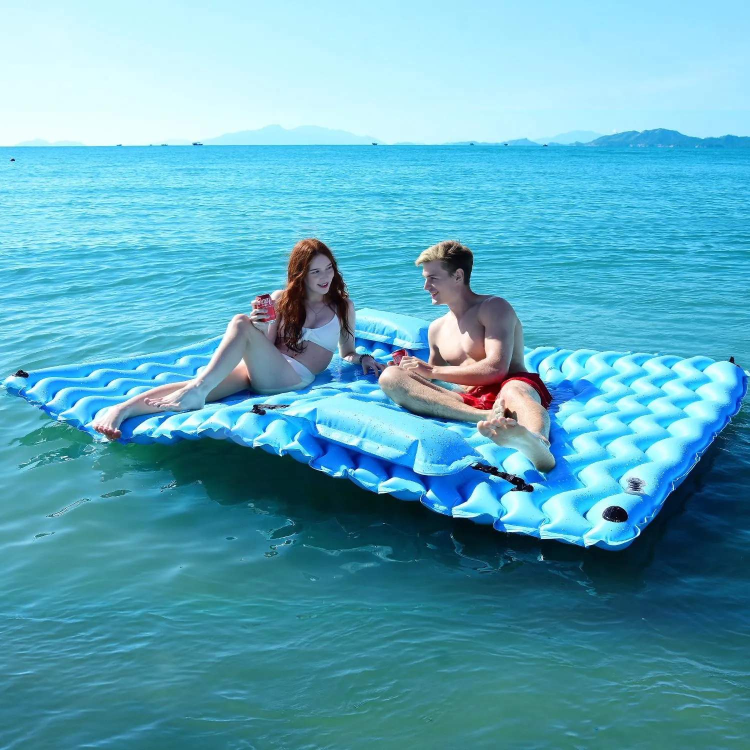 2025 Upgrade Giant Inflatable Floating Mat-Pool Float Lake Floats for Adults with Pool Hammock Pool Mats for Floating Swimming Pool Beach Lake for Summer Water Party