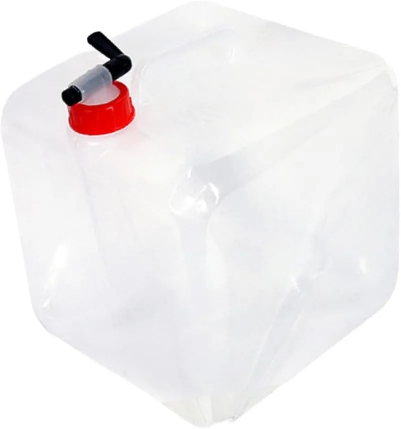 20l Collapsible Water Bottle Canteen for Outdoor Camping Foldable Water Tank Bag Portable Carrier Leakproof Double Handle Design