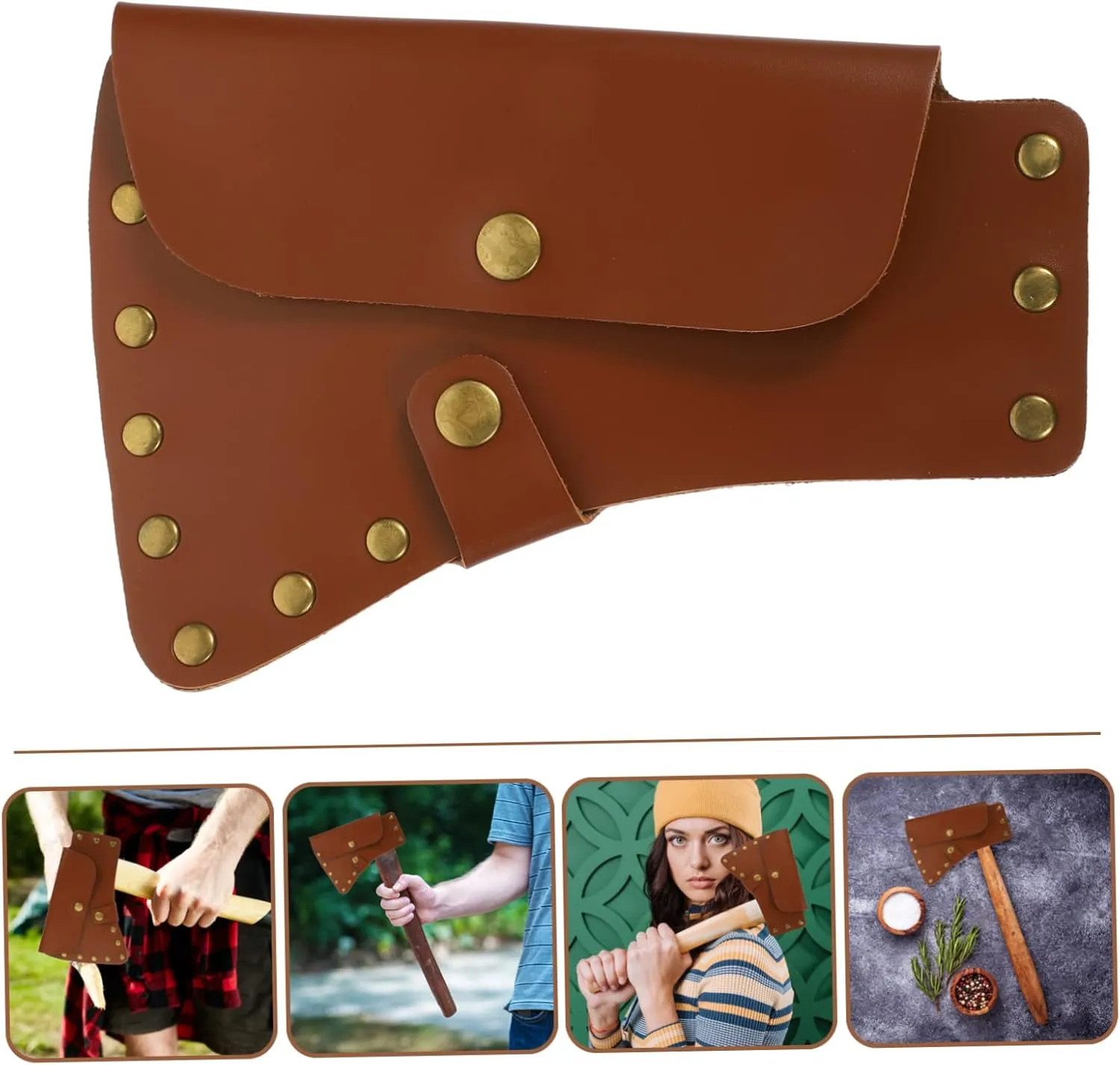 2pcs Ax Protector Leather Cloth Leather Sleeve Leather Case Tool Hatchet Hatchet Supply Protector
