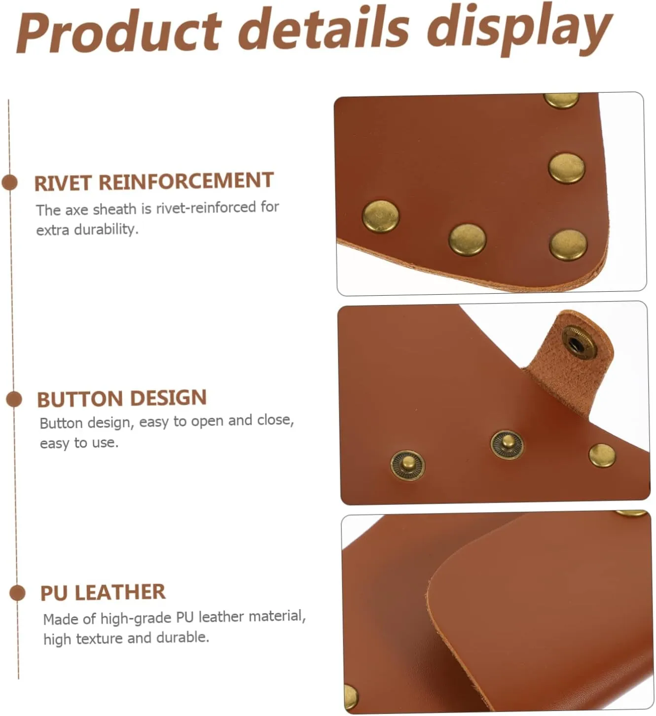 2pcs Ax Protector Leather Cloth Leather Sleeve Leather Case Tool Hatchet Hatchet Supply Protector