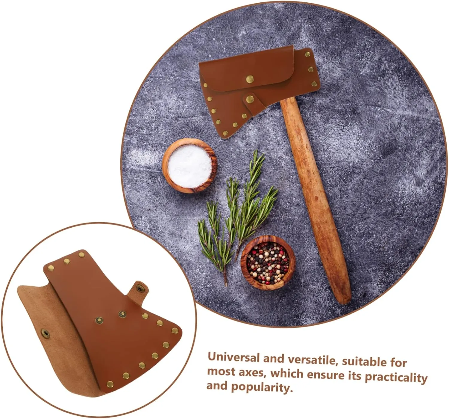 2pcs Ax Protector Leather Cloth Leather Sleeve Leather Case Tool Hatchet Hatchet Supply Protector