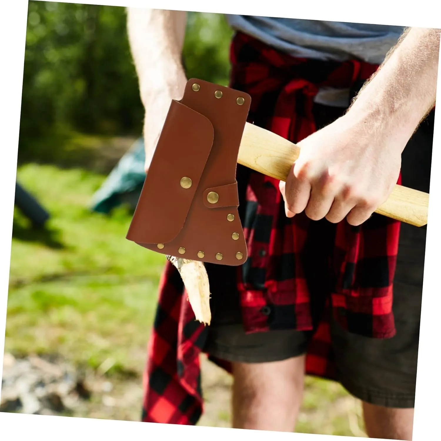 2pcs Ax Protector Leather Cloth Leather Sleeve Leather Case Tool Hatchet Hatchet Supply Protector