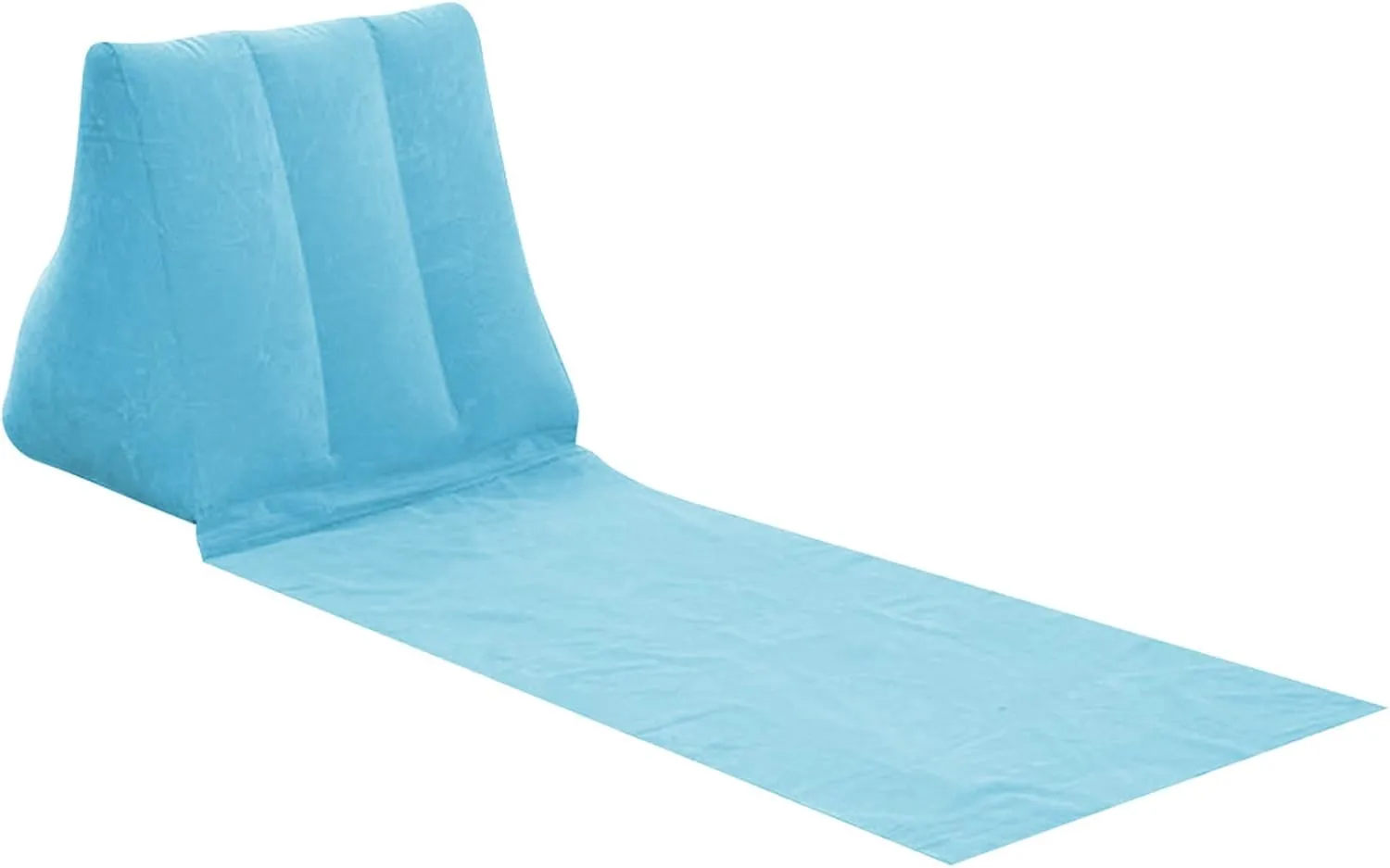 2X Inflatable Outdoor Sun Bath Beach Mat Pillows Flocking Beach Chairs with Backrest Inflatable Lounger for Portable Travel Camping