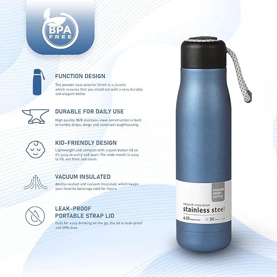 3704 Vacuum Insulated Water Bottle 550ml