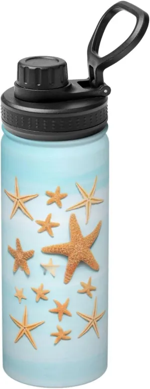 3d Beautiful Maritime Summer 18oz Sports Insulated Bottle For Outdoor Activities,Your Ideal Companion Staying Hydrated