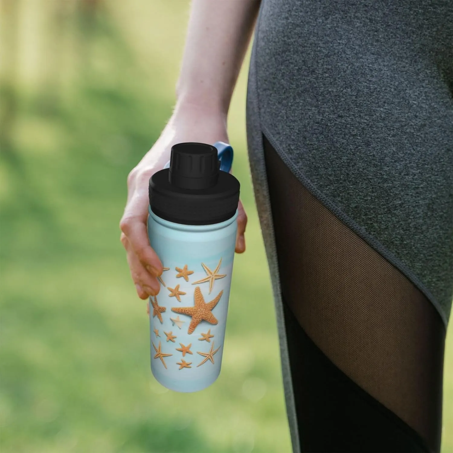 3d Beautiful Maritime Summer 18oz Sports Insulated Bottle For Outdoor Activities,Your Ideal Companion Staying Hydrated