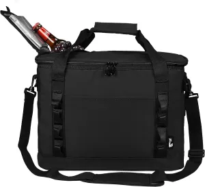 48 Cans Beach Cooler Bags, Large Collapsible Leakproof Soft Camping Coolers, Portable Insulated Beach Cooler Bags with Heavy-Duty Handles for Picnic, Beach, Camping