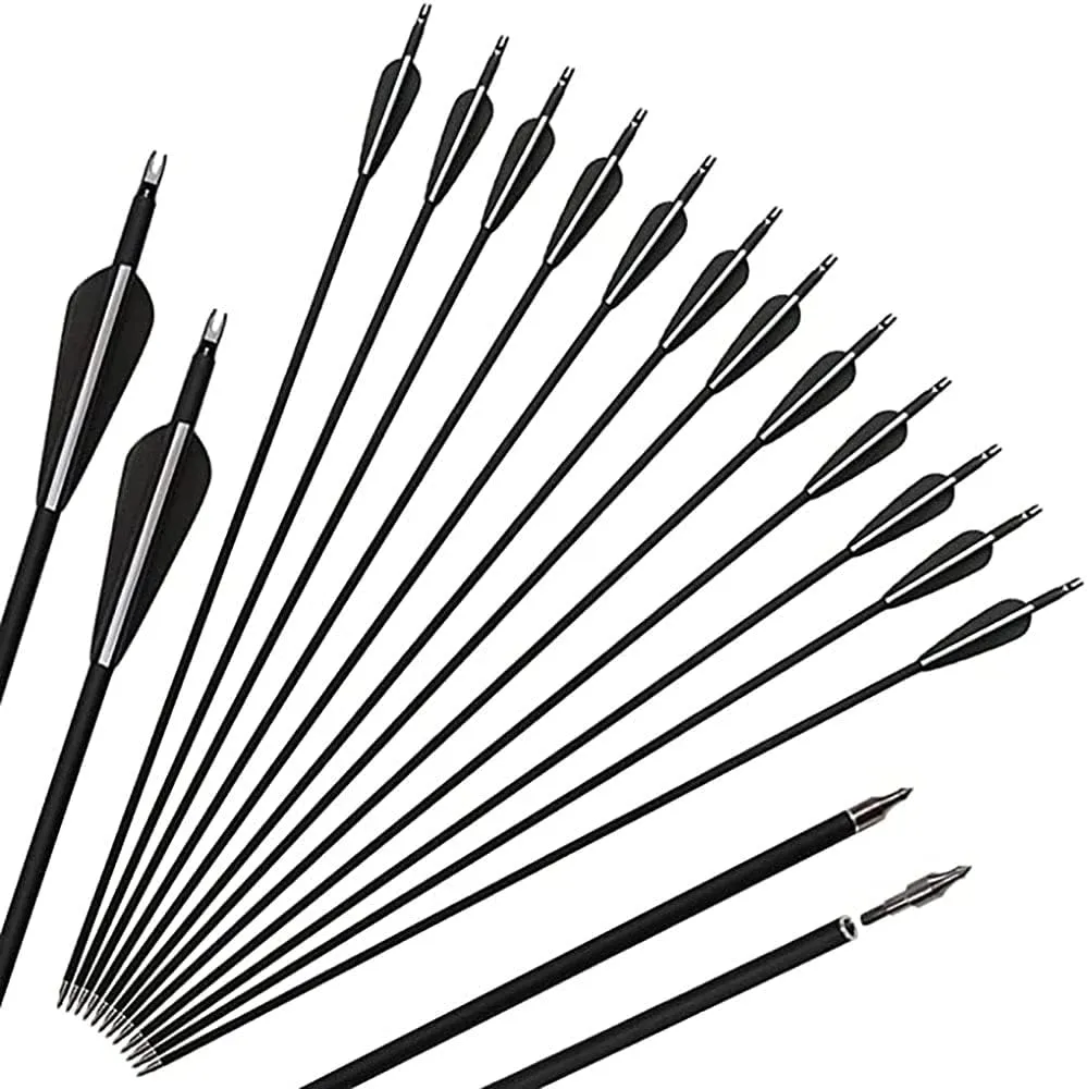 52" Archery Bow and Arrow for Adults Takedown Recurve Bow Survival Bow Hunting Longbow with Arrows Quiver Metal Riser Right Hand for Target Shooting Practice