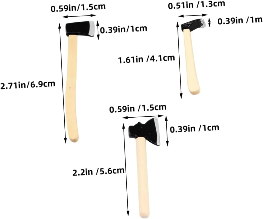 5sets 3pcs Miniature Gardening Tool for Dollhouse Safe Lightweight House Supplies for Creative Decor Scene for Accessories 3pcs*5