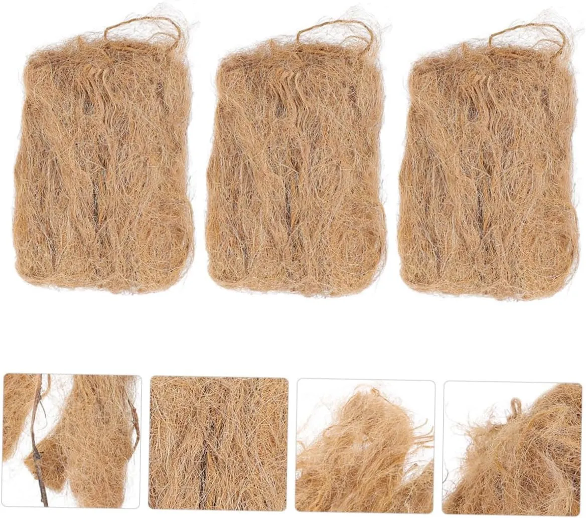 5sets Camping Flame Starters Professional Firestarters Natural Jute Silk Easy Spark Ignition Outdoor Fire Tool 3pcs*5