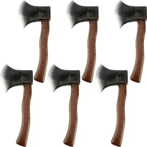 6 Pack Foam Axe Prop Hatchet Fake Axe Toy Costume Props for Lumberjack Butcher Halloween Costume Fake Weapon Toy