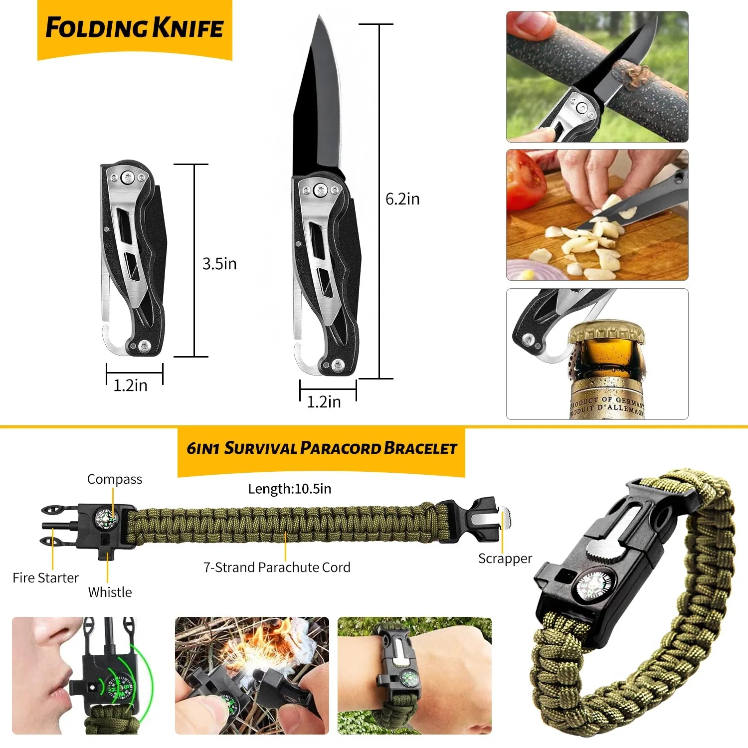 60 In 1 Multifunction Survival Kit Outdoor Emergency Camping Military Defense Equipment First Aid SOS for Wilderness Adventure