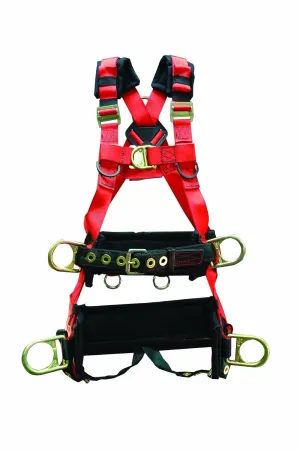 66621 EagleTower Polyester/Nylon LX 6 D-Ring Harness with Quick-Connect Buckles, Small