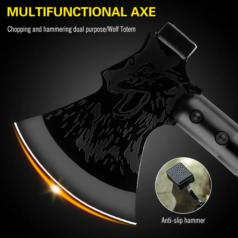 7-in-1 Camping Shovel Axe Survival Tool Set