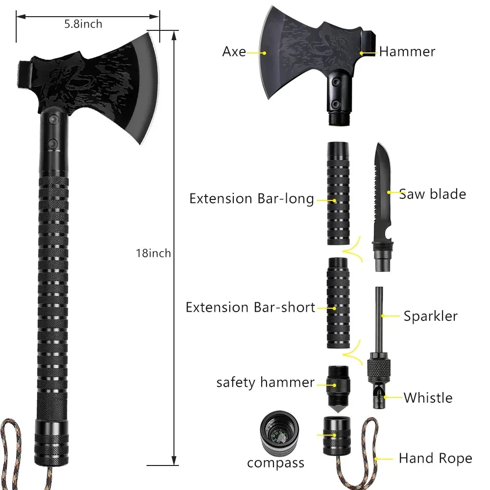 7-in-1 Camping Shovel Axe Survival Tool Set