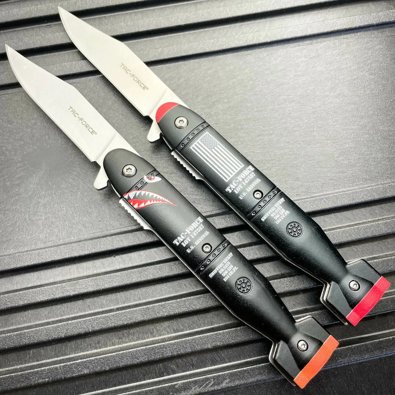 7.75" Tac-Force Military Tactical USA FLAG Arsenal Spring Assisted Pocket Knife