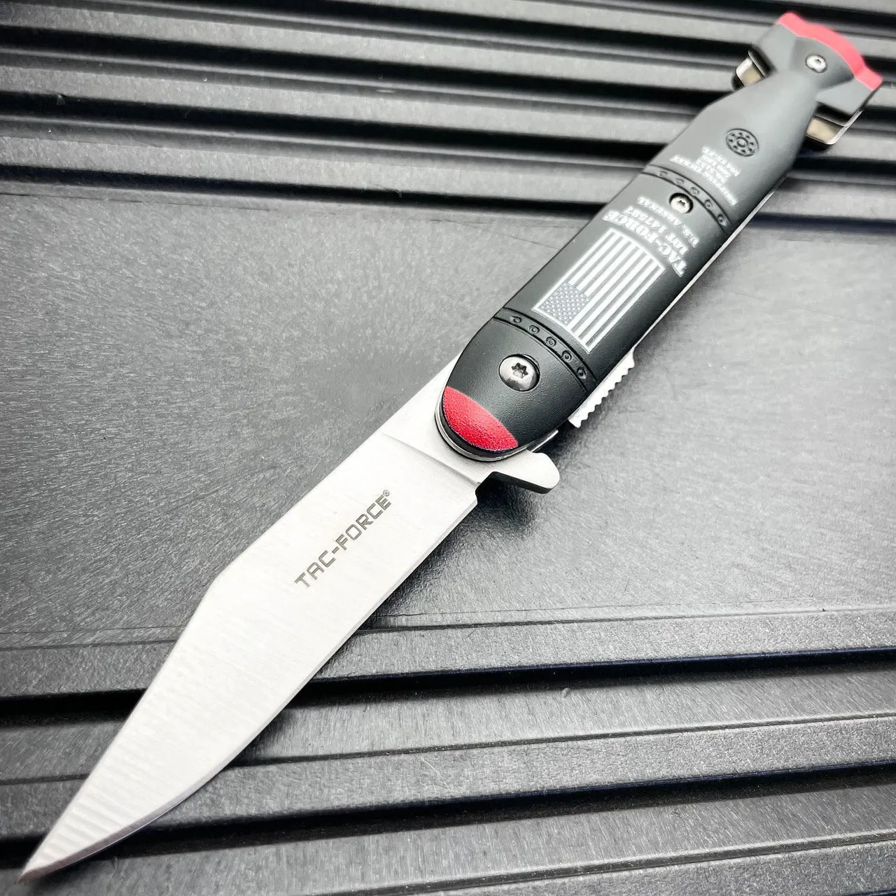 7.75" Tac-Force Military Tactical USA FLAG Arsenal Spring Assisted Pocket Knife