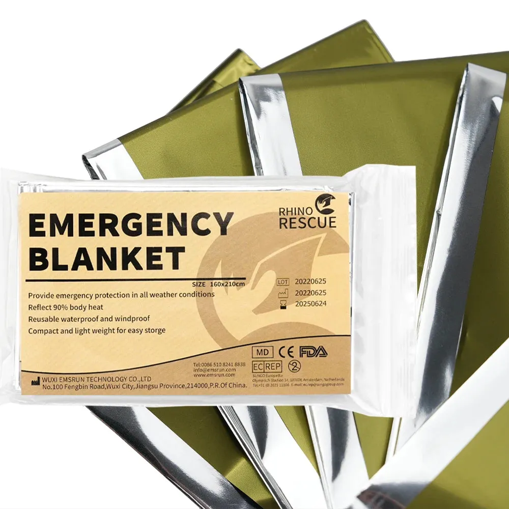 8 Pcs Emergency Survival Blanket - Thermal Heat Space Foil for Outdoor First Aid