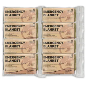 8 Pcs Emergency Survival Blanket - Thermal Heat Space Foil for Outdoor First Aid
