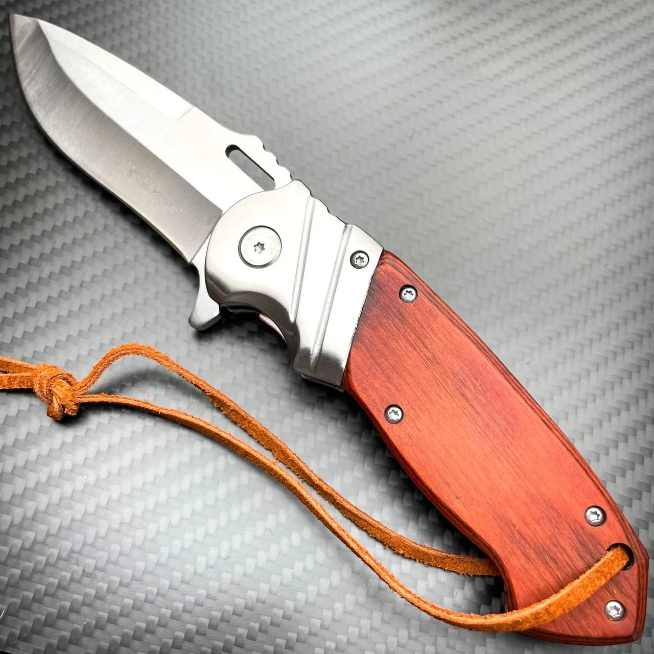 8.25" GENTLEMENS ELK RIDGE WOOD SPRING OPEN ASSISTED FOLDING POCKET KNIFE NEW
