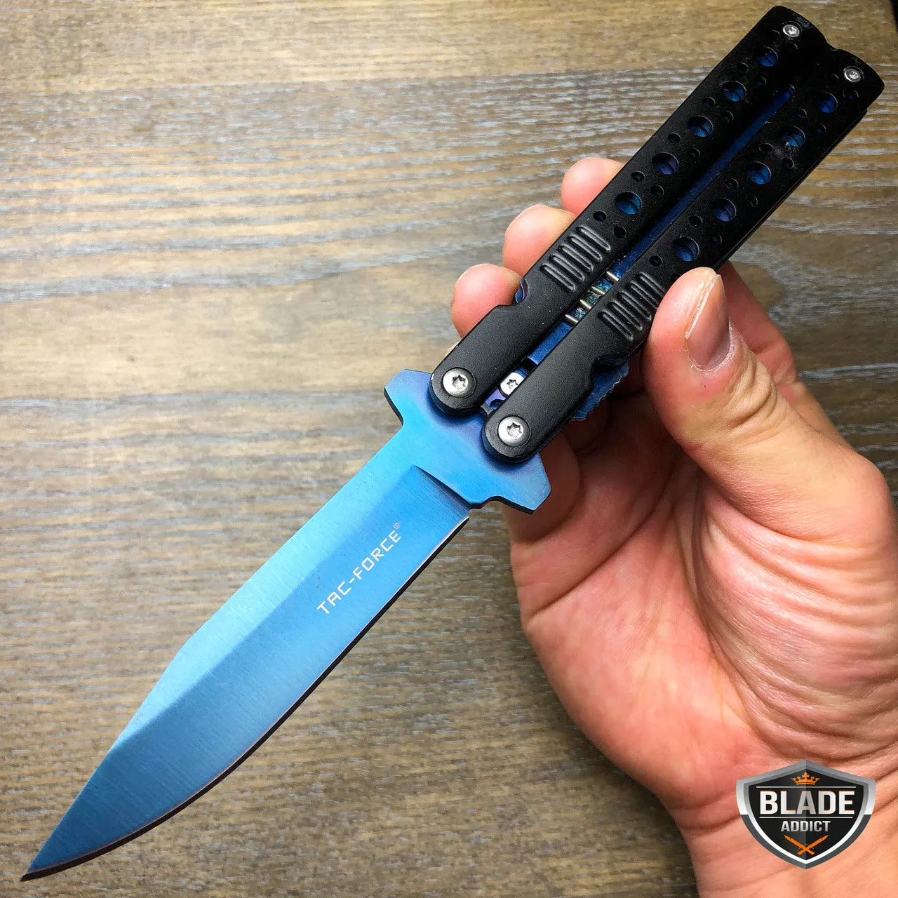 8.5" TAC FORCE Spring Assisted Open Folding Butterfly Style Pocket Knife Blade