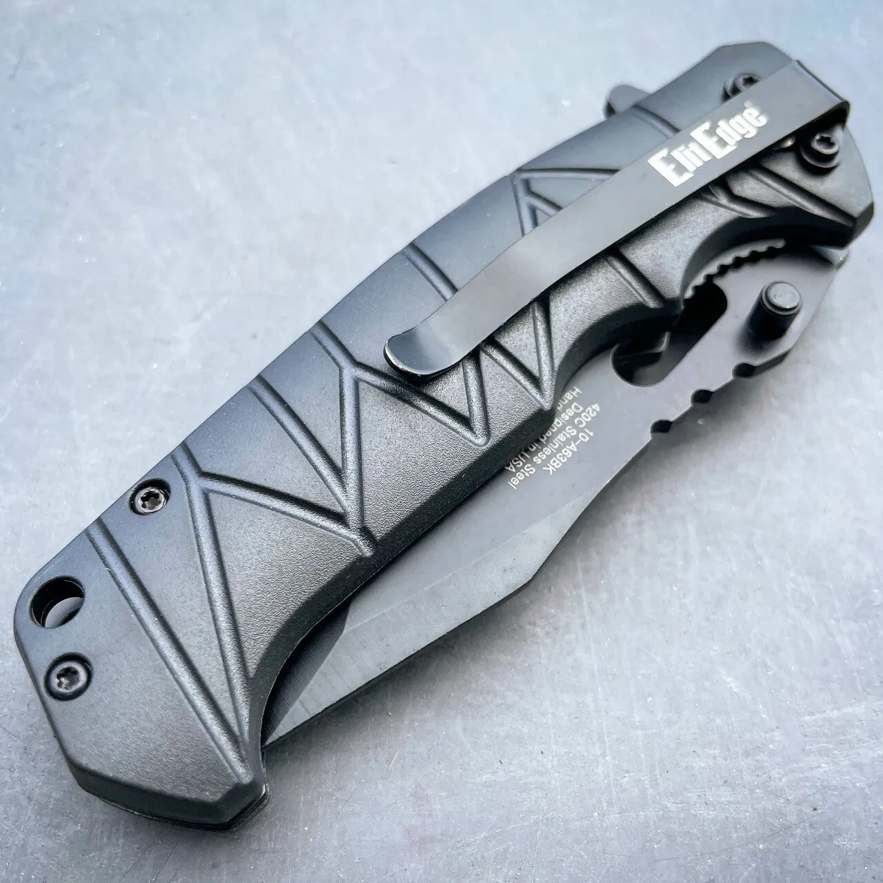 8" Military Spring Assisted Open Folding Pocket Knife