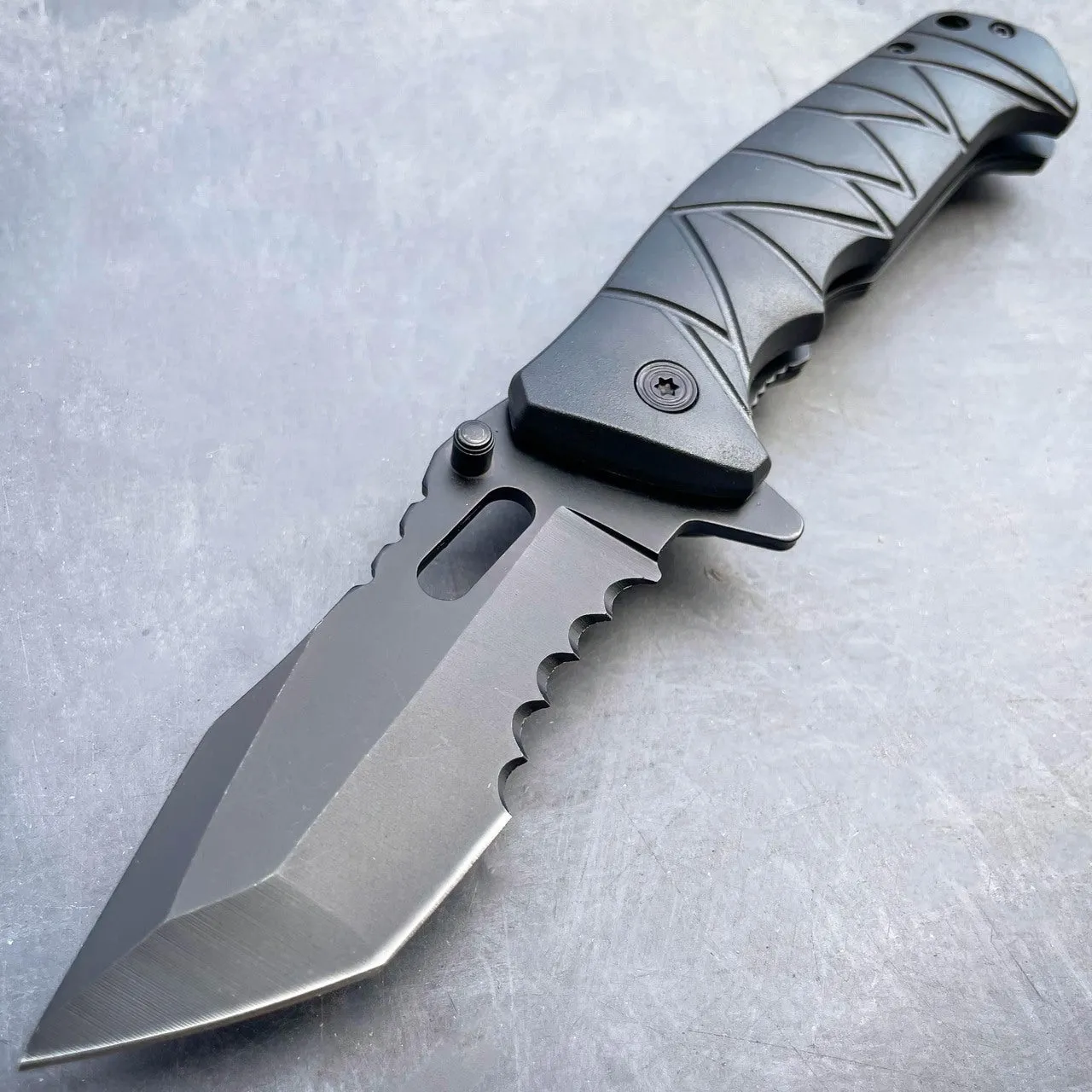 8" Military Spring Assisted Open Folding Pocket Knife