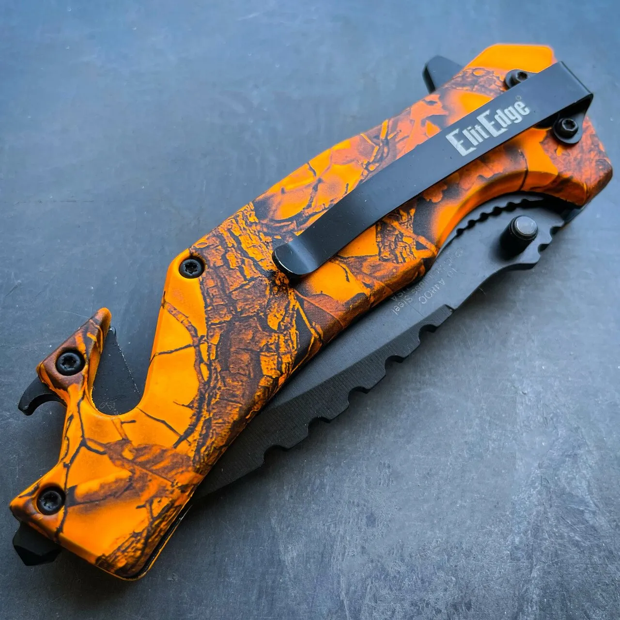8" Military Tactical Spring Assisted Rescue Multi Tool Pocket OPEN Folding Knife
