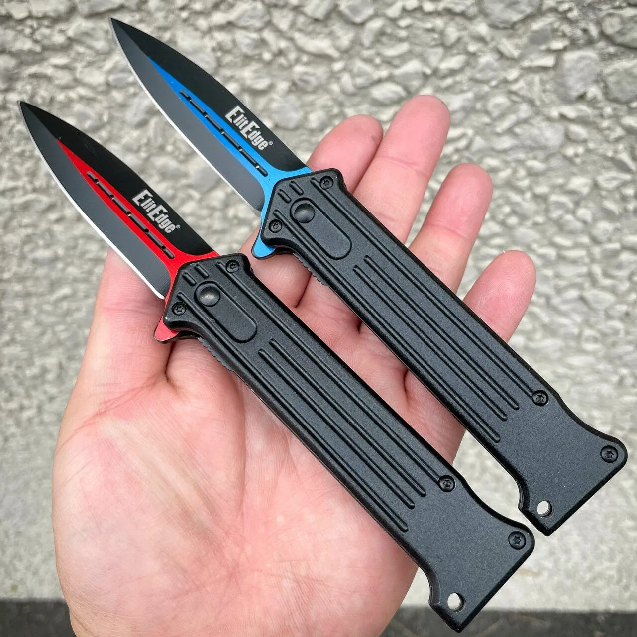 8" Tactical Spring Assisted FOLDING STILETTO Combat KNIFE Blade Pocket Open NEW