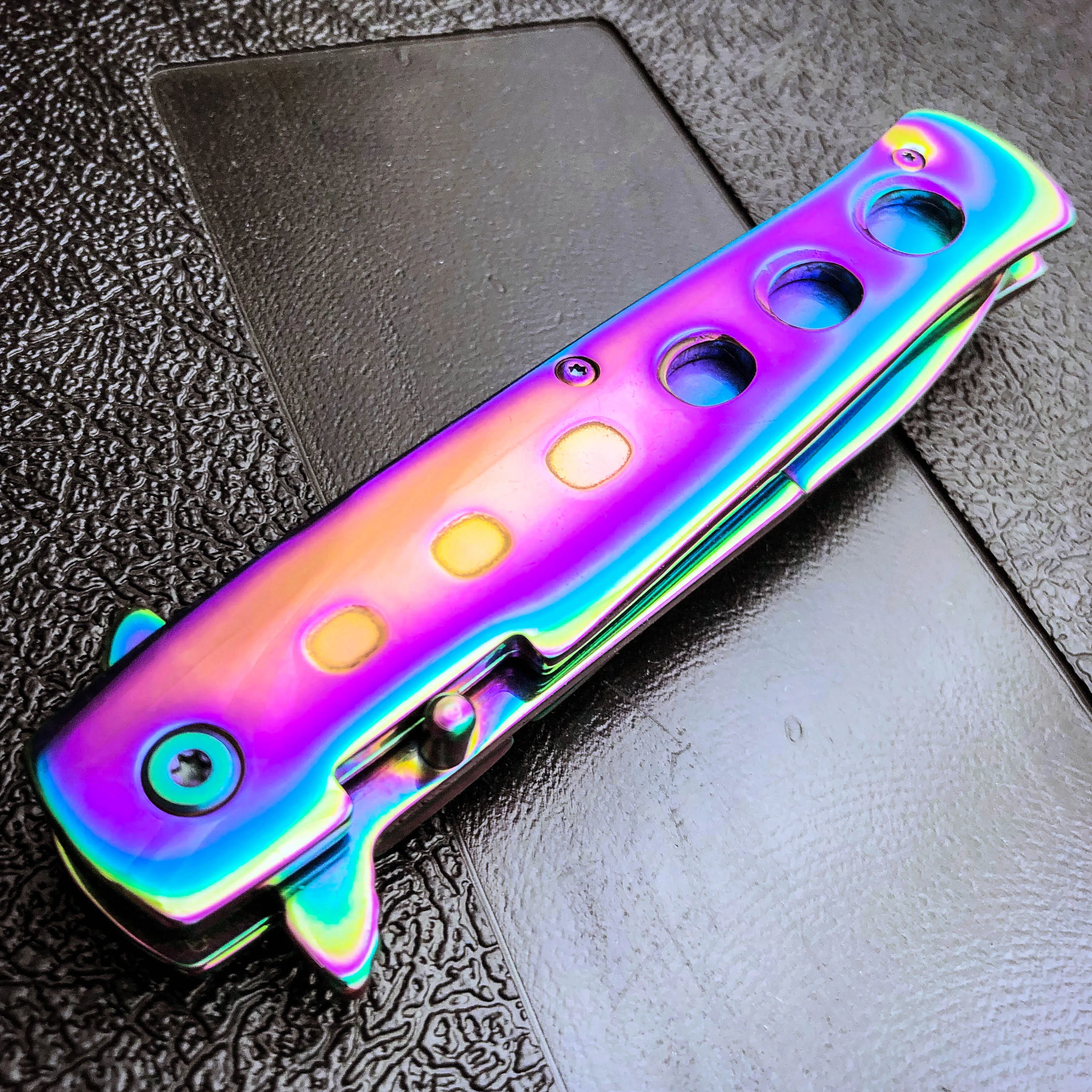 9" Limited Edition Stiletto Spring Open Assisted Folding Pocket Knife Tactical