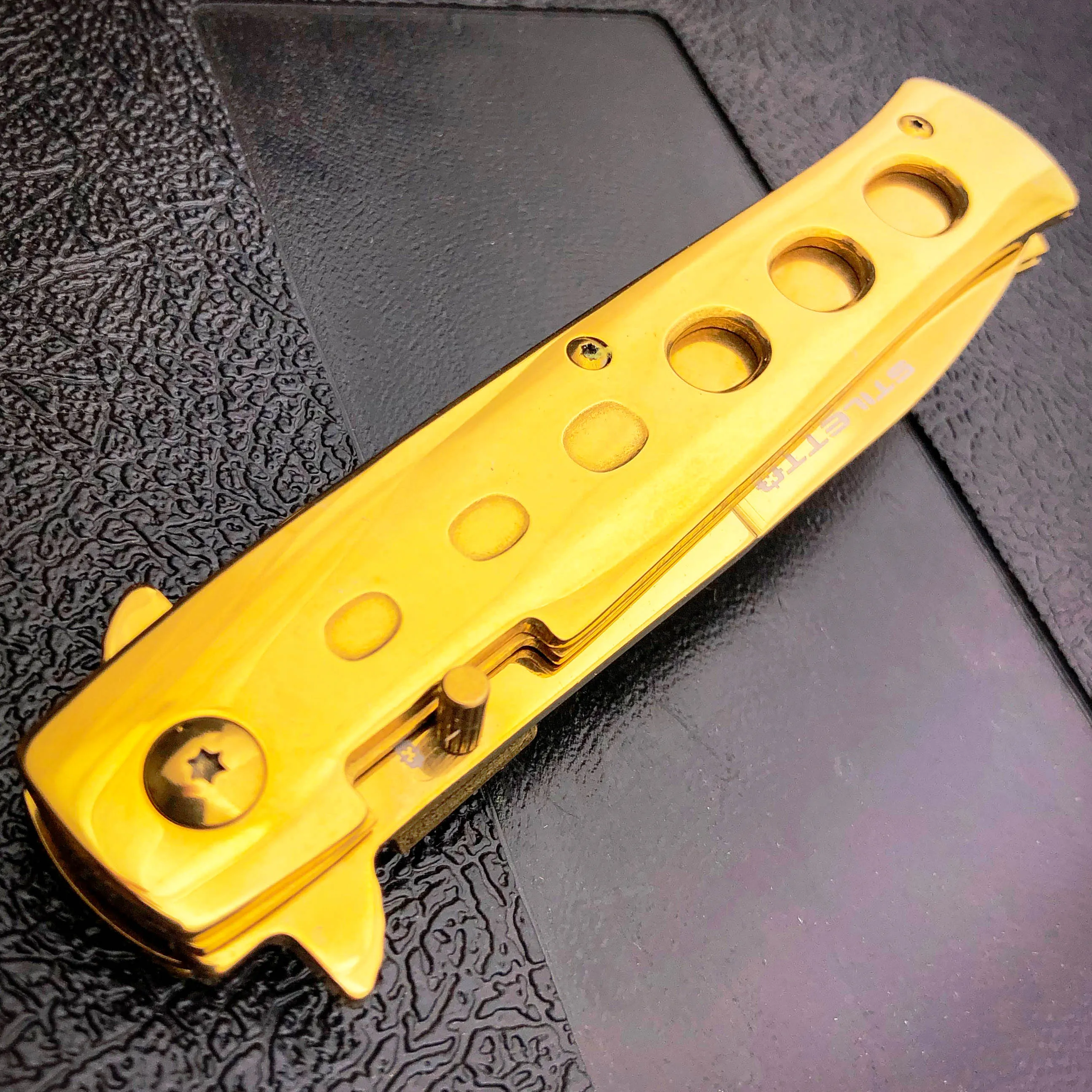 9" Limited Edition Stiletto Spring Open Assisted Folding Pocket Knife Tactical