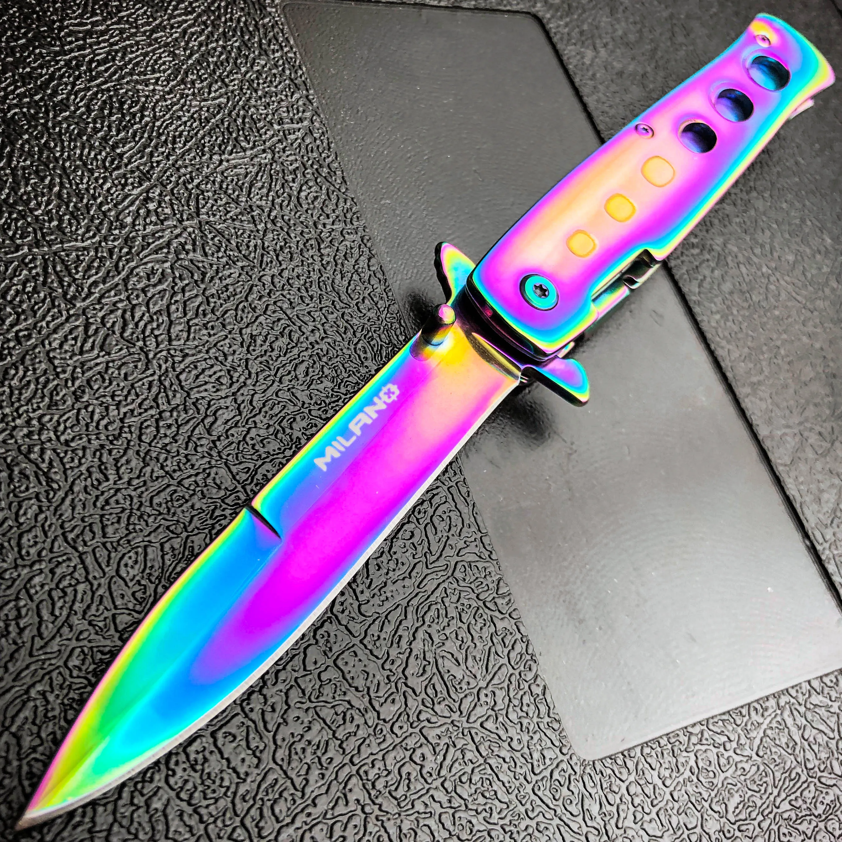 9" Limited Edition Stiletto Spring Open Assisted Folding Pocket Knife Tactical
