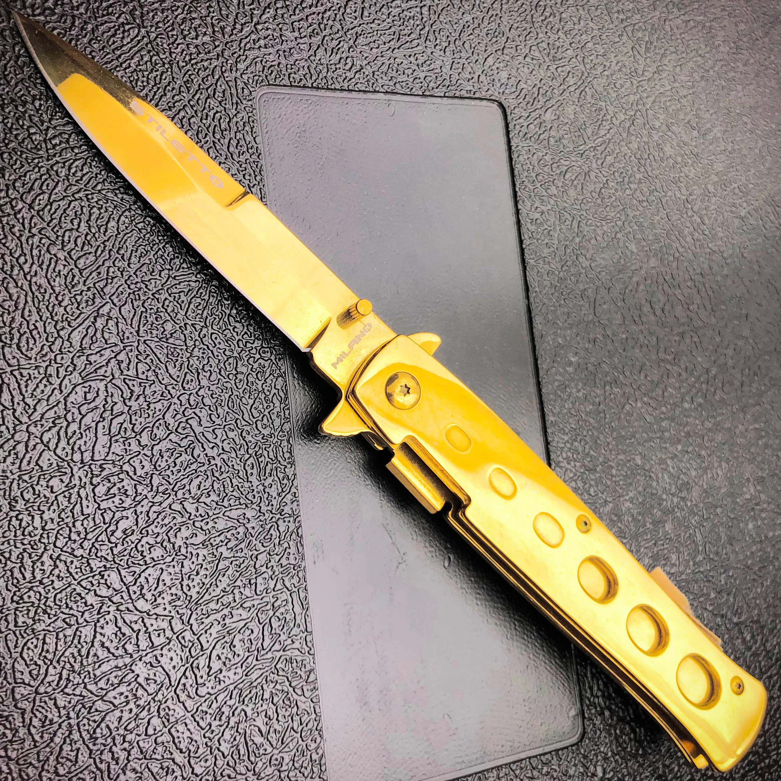 9" Limited Edition Stiletto Spring Open Assisted Folding Pocket Knife Tactical